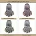 MEDISIFA Ash Grey White Highlight Layered Wigs for Women Heat Resistant Synthetic Hair Natural Wave Womens Wigs for Women Lady Daily Used Cosplay Costume Halloween Old Lady Wig