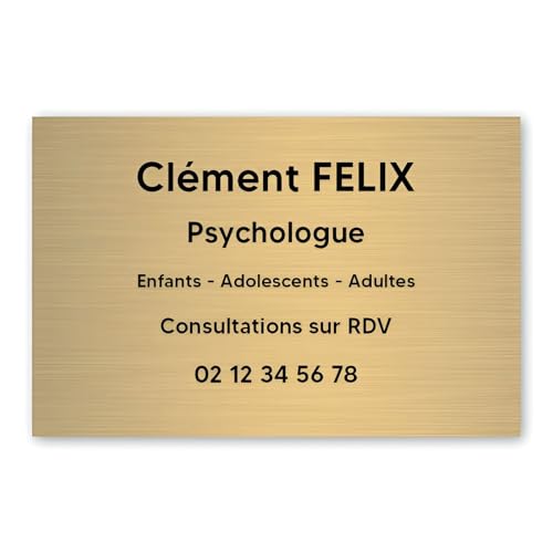 Plaque professionnelle personnalisée en PVC pour psychologue, sophrologue - 1