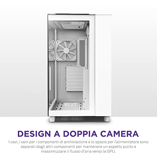 Image of NZXT Glass H9 Elite Premium Dual-Chamber ATX Mid- Tower Computer Case /Gaming Cabinet| Support - ATX, Micro-ATX, Mini ITX | Pre-Installed 4 X 120Mm Fans - Cm-H91Ew-01 (White)