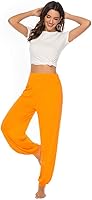 Vista 17 de Pantalones de algodón modal para mujer de AvaCostume, pantalones suaves para practicar yoga o deportes. Rojo vino