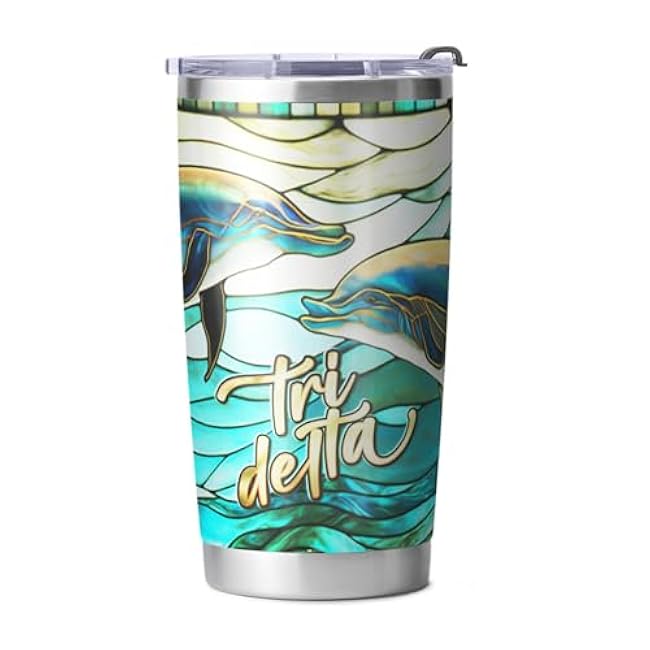 Delta Sigma Theta Sorority Paraphernalia - Official Vendor - 20 oz Stainless Steel Insulated Sublimation Tumbler - Classic