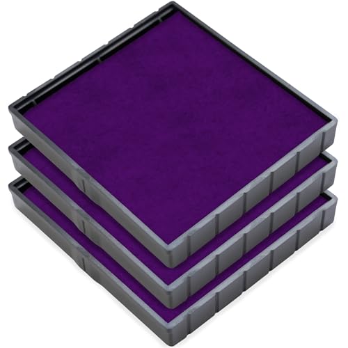 COLOP E/Q43 Non-Toxic, Water Based Premium Replacement Pad for Printer Q43 Stamp - Pack of 3 - Purple