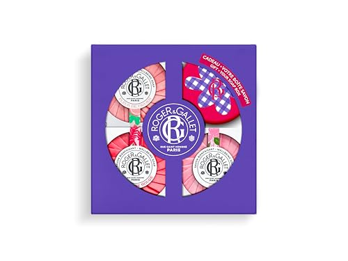 Roger&Gallet - Set Regalo Jabones Bienestar 3x100g - Fleur de Figuier - Gingembre Rouge - Rose - 97% Natural - Base Vegetal