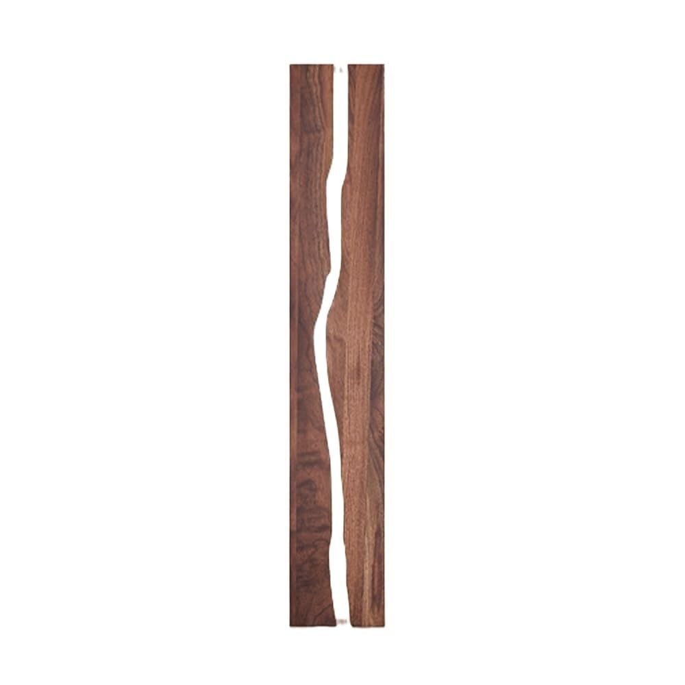 Nowoczesna lampa ścienna LED, kolor orzecha włoskiego, pionowa, falowana, minimalistyczna, wydłużona, 3 temperatury barwowe, do sypialni, sypialni, salonu, korytarza, dekoracja akcentująca (7 szt