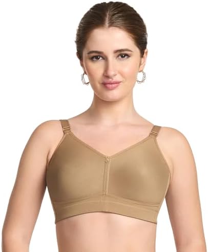 TRYLO Riza T-FIT Women's Non-Padded,Non-Wired,Full Coverage,Seamless 100% Hosiery Cotton Fabric Bra Available in Multicolor