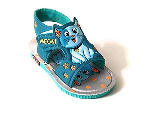 Image of Coolz Kids Chu-Chu Sound Musical Sandals C-06 for Baby Boys and Girls Age 1-3 Years (Turquoise, UK Footwear Size System, Toddler, Age, Medium, 18 Months)