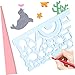 Gadpiparty 8pcs Boys and Girls Drawing Ruler Stencils Templates Drafting Supplies School Art Supplies