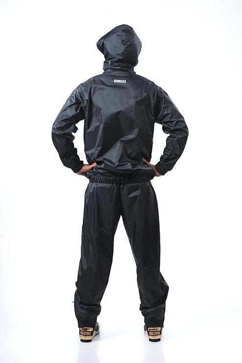 Image of Men's Sauna Suit for Weight Loss & Fitness | 100% Rubberized Nylon 220 GSM Coated Sweat Suit for Gym Exercise Training Sauna Workouts | Durable Sweat Enhancing Gym Track