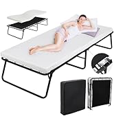 MAMIZO Lit Pliant, Lit D'invité Pliable, Lit Pliable En Métal 80x190 Cm