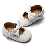 HsdsBebe Infant Baby Girls Mary Jane Flats Bow Non-Slip Soft Sole Princess Toddler First Walkers Sneaker Wedding Dress Shoes