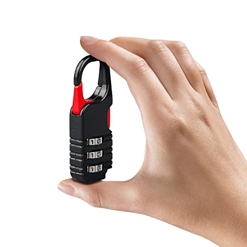 Mini Padlock, BARRYSAIL 3 Pcs Small Locks Set with 3 Digits Combination for Kids Diary Backpack Zipper (Black+Blue+Pink) - Image 6