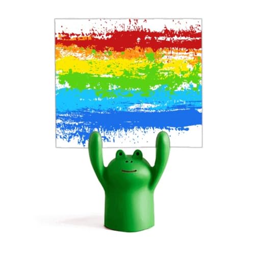 Support de mémo grenouille arc-en-ciel, un cadeau LGBT fier et coloré pour collègues