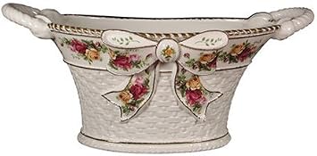 Royal Albert Old Country Roses Basketweave Centerpiece Basket