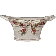 Royal Albert Old Country Roses Basketweave Centerpiece Basket
