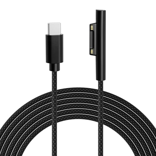 Surface USB-C Ladekabel, 2.0m Nylon geflochten, 45W (15V/3A) PD-Kompatibel,für Microsoft Surface Pro 3/4/5/6/7, Go 2, Laptop 1/2/3,Book1/2. (PD-Netzteil erforderlich). Surface USB-C Ladekabel, 2.0m Nylon geflochten, 45W (15V/3A) PD-Kompatibel,für Microsoft Surface Pro 3/4/5/6/7, Go 2, Laptop 1/2/3,Book1/2. (PD-Netzteil erforderlich).