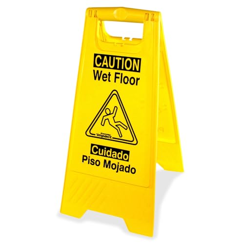 Genuine Joe Wet Floor Sign Pack of 6, 10.8x24.2"