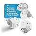 Ceptics Complete European Travel Adapter Set - 2 In 1 Usa to Europe, Germany, England, Spain, Italy, Iceland, France, (Type G, E/F, Type C) - 3 Pack, Safe Grounded Perfect for Cell Phones, Laptops
