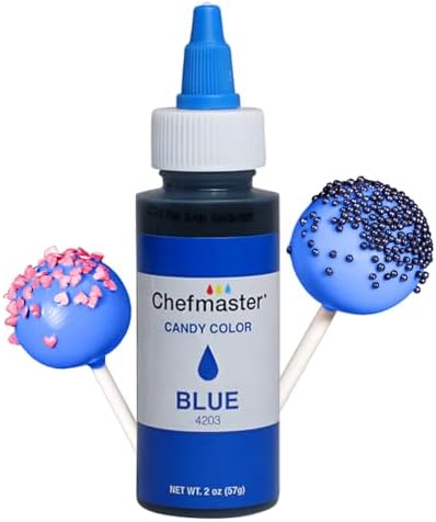 Chefmaster Blue Candy Color | True-Tone Shades | Oil-Based | Professional-Grade Dye | Easy-to-Use | 2 oz