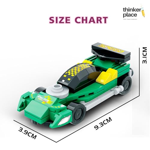 Image of STEM Racing Car Pull Back Building Blocks Set (67Pcs) | DIY Speed Car Toy for Kids 6+ Years (Boys & Girls) | Friction Powered Racing Toy | Creativity & Motor Skills Development