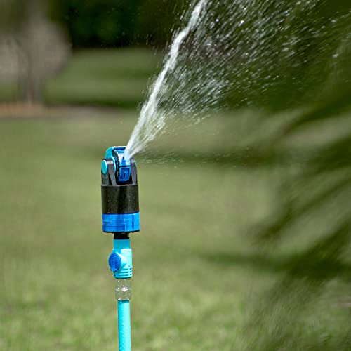 Aqua Joe Bdl-A0135-P2 Hd Sprinkler & Mister W/Metal Tripod Base, 6 Patterns, 4100 Sq. Ft. Coverage, Blue #TOP5