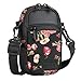 Compact Camera Case (Floral) Point & Shoot Camera Bag with Accessory Pockets, Rain Cover & Shoulder Strap by USA Gear - Works W/Sony CyberShot, Canon PowerShot ELPH, Nikon COOLPIX, Olympus & More