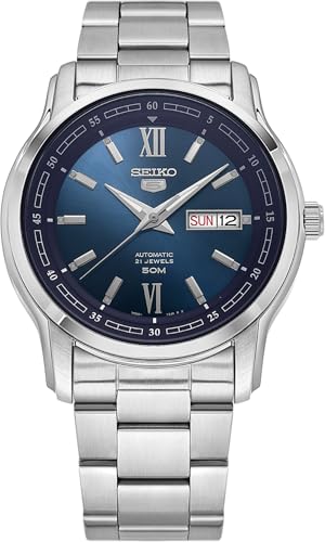 Seiko 5 Automatic Blue Dial Stainless Steel Watch for Men - Image 3