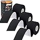 ANAMPION Kinesiotapes (3 Rollen,5cm*5m) Kinesiologie Tape Wasserfestes Kinesio Tape und Sporttape für Sport für Muskeln Schienbeinschienen Knöchel Knie Schulter(Schwarz)