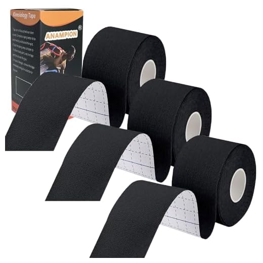 ANAMPION Kinesiotapes (3 Rollen,5cm*5m) Kinesiologie Tape Wasserfestes Kinesio Tape und Sporttape für Sport für Muskeln Schienbeinschienen Knöchel Knie Schulter(Schwarz)