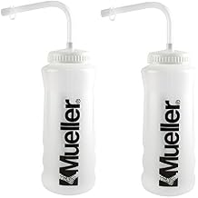 Mueller Quart Bottle w/Straw, Natural Color w/ Black Letters 2-Pack