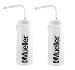 Mueller Quart Bottle w/Straw (New Design), Natural Color w/ Black Letters (2-Pack)