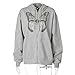 Produktbild ACARYI Frauen Maxi-Schmetterlings-Grafik-Hoodie Herbst Y2K Mode Strass Zip Up Hoodies E-Mädchen 90s Street Diamant-graue Lange Jacke (M)