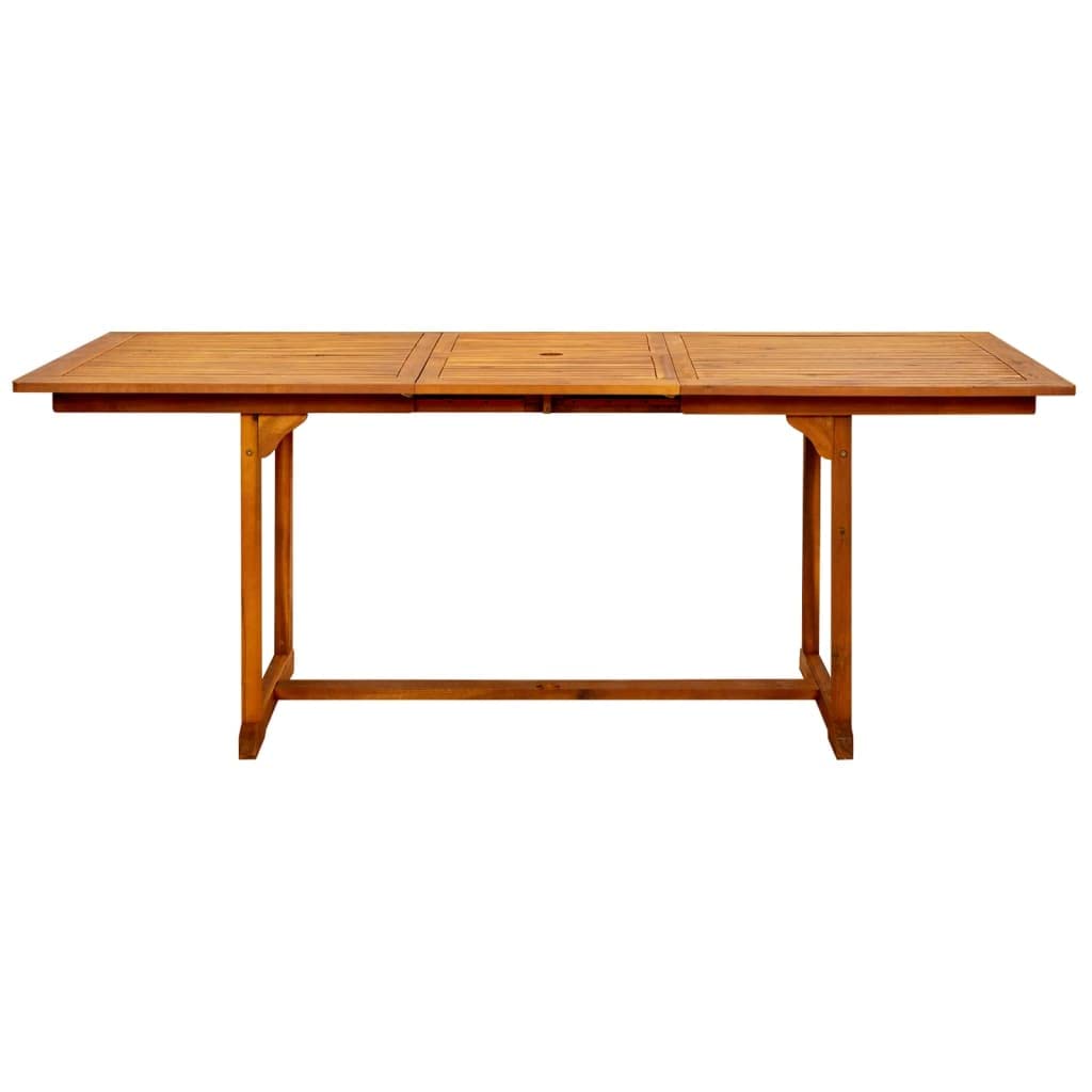 Tavolo da Giardino Allungabile in Legno Massello di Acacia per Esterni, Resistente agli Agenti Atmosferici e Facile da Pulire, Ideale per Terrazza, Patio o Giardino