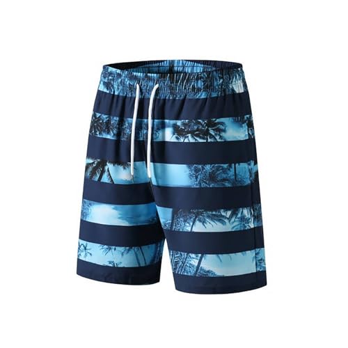Short de bain homme court en lin avec bouton élégant