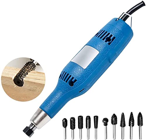 240W Electric Wood Carving Tools Electric Wood Chisel With Rotary Burr Set 1/4'' 6Mm For Diy Woodworking 220V,Chisel Tool