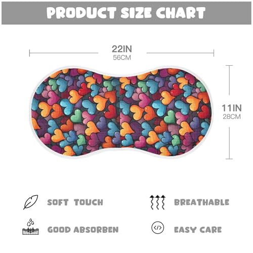 xigua Cartoon Hearts Baby Burp Cloths for Newborn Boys and Girls 4 Pack, Soft & Absorbent Cotton Baby Burp Cloth, Baby Washcloths, Newborn Towel, Burp Rags4