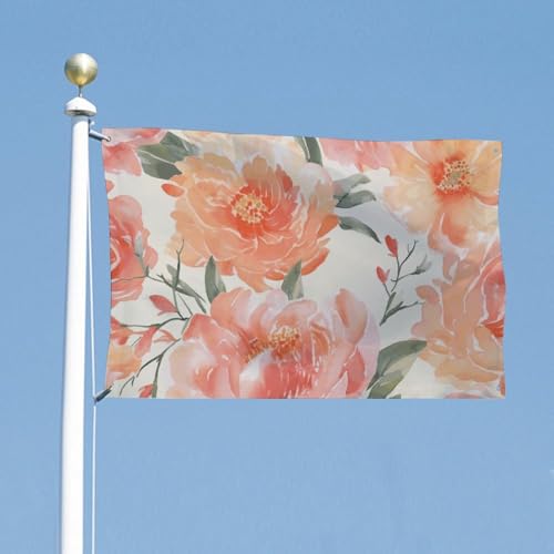 Drapeau de jardin pivoine double face de qualité supérieure pour extérieur