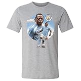 500 LEVEL Jeremy Doku Manchester City Shirt - Jeremy Doku Manchester City Dual WHT (Heather Gray, Medium)