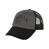 Indian Motorcycle IMC 1901 Block Cap, Gray, Snapback Closure, Curved Bill, Cotton and Polyester Mesh - 2833312