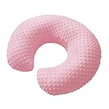 OMYS Nursing Pillow, Breastfeeding Pillows with Removable Cover for Mom with Breathable Filling, Ergonomic Baby Feeding Essentials for Bottle and Breastfeeding​ (Pink)