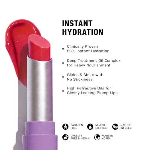 Image of Korean Lip Balm, 60% Instant Hydration, Cherrished, 3.7g | Clinically Proven, Treatment Oil, Ultra-Hydrating, Moisturizing & Nourishing, For Soft Lips