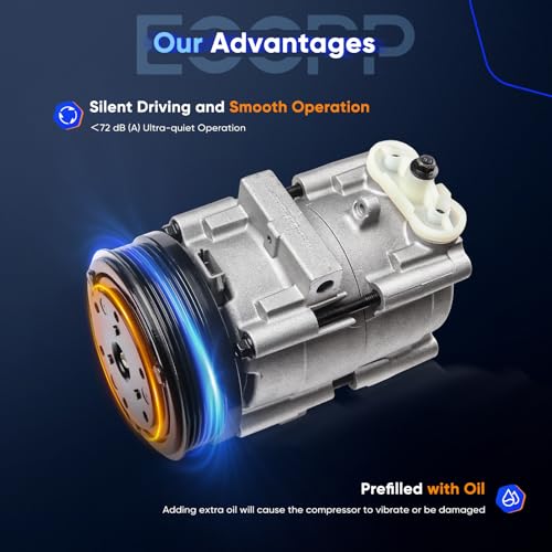 Image of Replacement AC Compressor 2001-2007 Fit for Ford Escape 3.0L 2001-2006 Fit for Mazda Tribute 3.0L AC Compressor and A /C Clutch 6 Grooves FS10