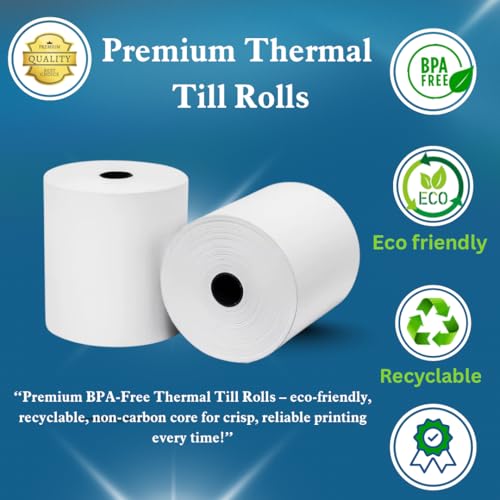 Papel térmico 80x80 para terminales POS y rollos de recibos EPOS 5