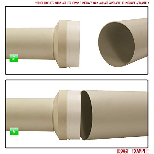 Round Ducting Reducer 150mm to 100mm - 6 to 4 inch Duct Pipe Reduction Coupler for Extractor Fans Cooker Hood Tumble Dryer Ventilation - Image 4