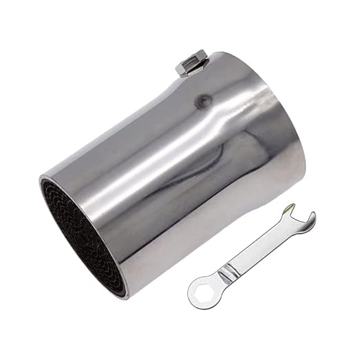 KRYDN 45MM Refit Motorcycle Exhaust Pipe Catalyst Muffler Front Mid End DB Killer Silencer Compatible with Akrapovic SC AR Escape Motor