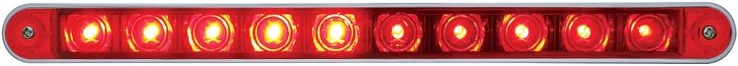 C2W Split-Turn Function Light Bar with Bezel, 9 inch, 10 Red LEDs/Lens