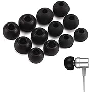 Anflowe Gummi und Memory Foam Kopfhörer Aufsätze Set, 3 Paar Silikon Tips + 3 Paar Foam Tips, Ersatz Ohrstöpsel EarTips für In-Ear Kopfhörer, Schwarz