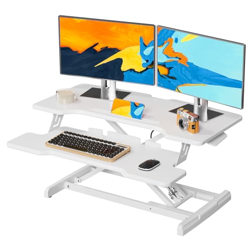 Standing Desk Converter 32 inch with Keyboard Tray