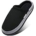 Pantofole da Casa Unisex Memory Foam Morbide Peluche Caldo Scarpe Invernali Comfort Anti-scivoloso Cotton Slippers, Nero 41