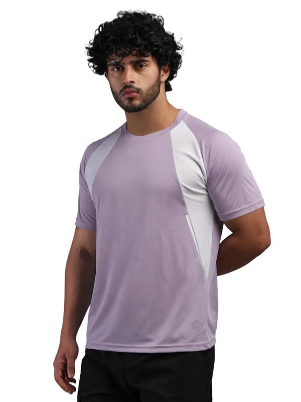 Image of CHKOKKO Gym Tshirt for Men Workout Regular Fit Sports Activewear Man Tshirts with Round Crew Neck and Half Sleeves for Yoga Running&Outdoor Activities