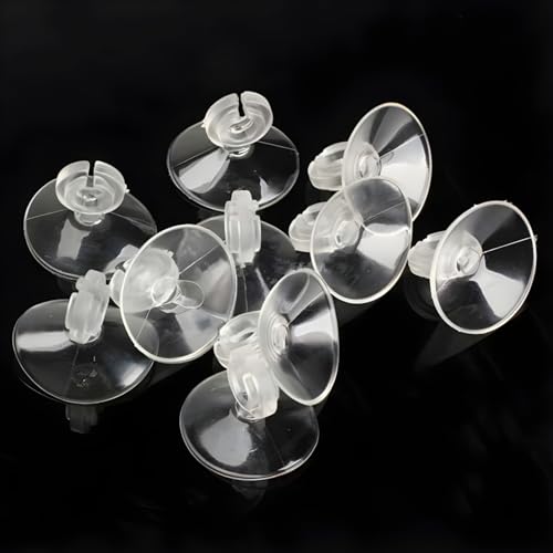 Image of VAYINATO Transparent Airline Oxygen Tube Suction Cup Holder for Aquarium Fish Tank (Model A) (Pack of 20) by Petzlifeworld
